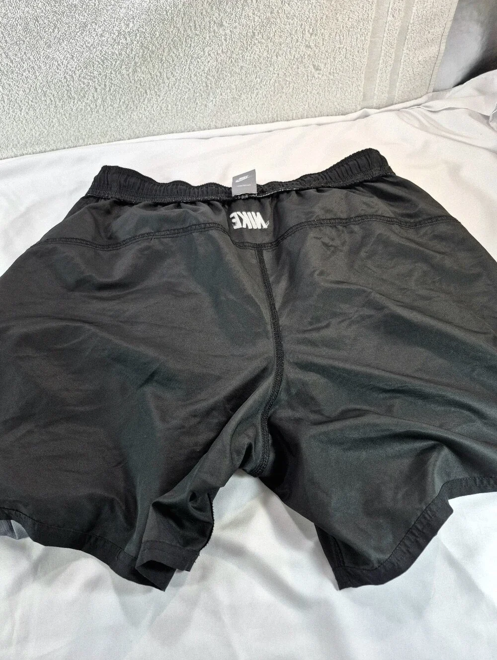 Nike Athletic Shorts Bundle - Black Dri-FIT Running Shorts & Gray Chevron Basket
